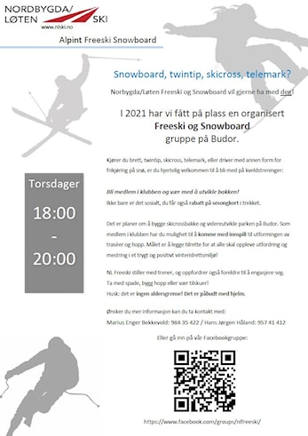 Oppstart av Nordbygda/ Løten Ski - Freeski